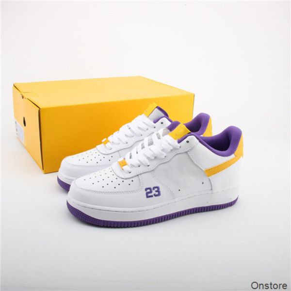 

original2021 customized force low men's skateboard running shoes 1'07 white purple yellow 23 ladies casual sports 36-45, Black