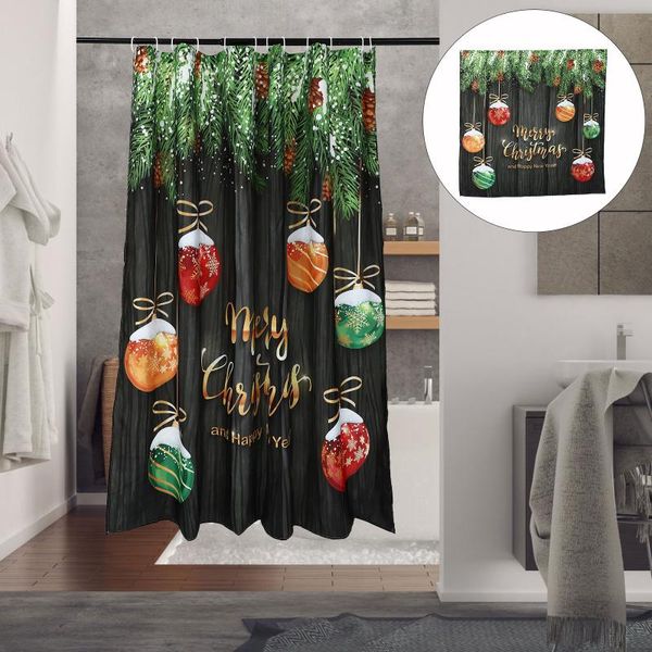 

shower curtains 1pc christmas digital printing bath curtain no punching xmas