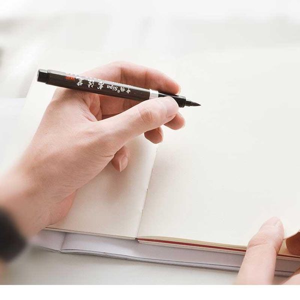 

12pcs/set black brush pen calligraphy pen markers art writing office school supplies stationery student painting letter qyllyl