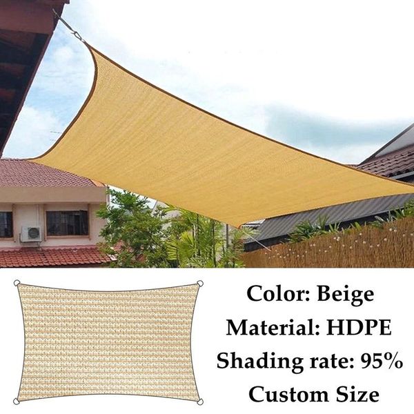 

shade beige rectangle sun sails outdoor car awning shading 95% net garden terrace yard gazebos netting toldos fabric proof