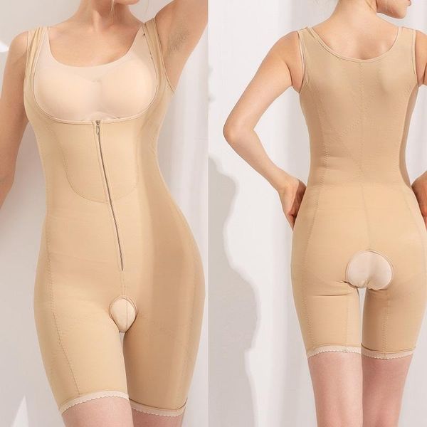 

women's shapers corset slimming underwear bodysuit body shaper waist trainer shapewear postpartum recovery girdle s-xxxl, Black;white