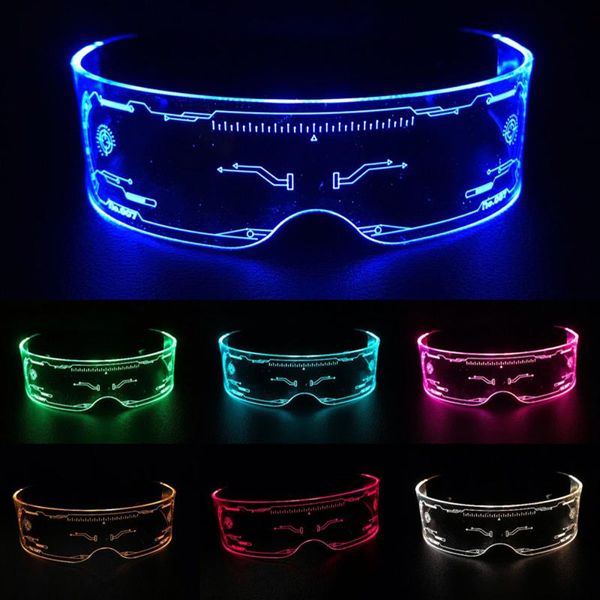 

party decoration fullcolor glowing led glasses 7 colors luminous glow props light up eyeglasses for halloween costume nightclub