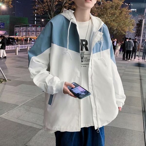 

student new korean spring and autumn ins fashion brand double jacket men's harajuku coat 2021, Black;brown