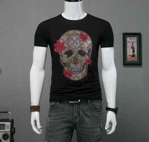 

new for men young winter drill tees 2021 slim fit outer wear tshirt 3ssx, White;black