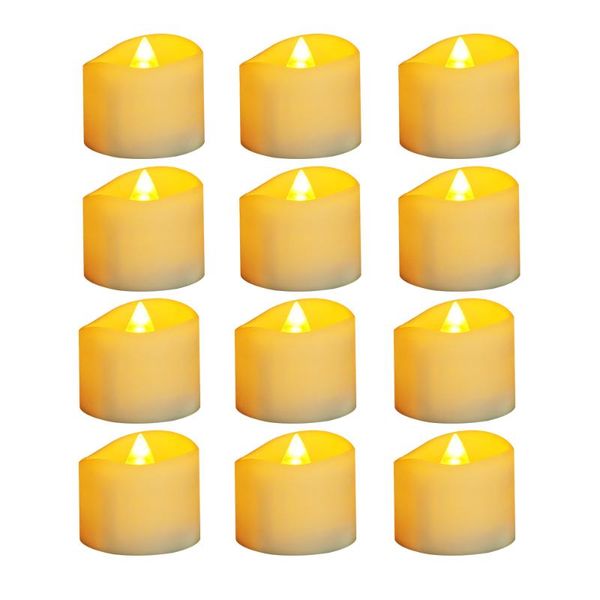 

12 pcs realistic and bright flickering electric candle light with built-in timer flameless led light