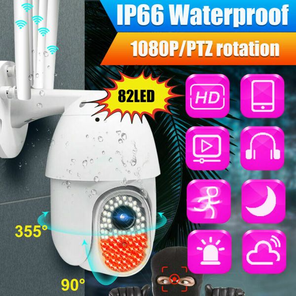 

2021 new wifi hd 1080p ip surveillance camera 360-degree wireless ptz smart camera wireless outdoor dome security waterproof cctv webcam