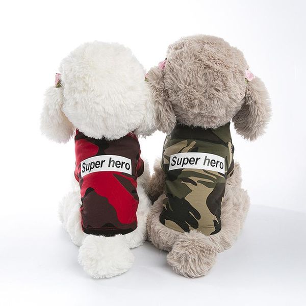 

dog apparel summer clothes t-shirt camouflage pet clothing puppy vest cat chihuahua yorkshire poodle bichon pomeranian costume shirt