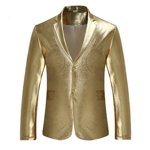 

brand new european style concert qiu dongkuan all-match two button leisure gold silver pure color suit jacket co79, White;black