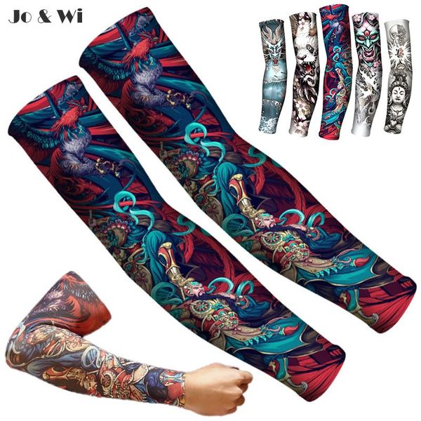 

elbow & knee pads upf 50+ tattoo arm sleeves uv sun protection cycling cover running fishing armguards games outdoor emo fashion mtb bicycle, Black;gray