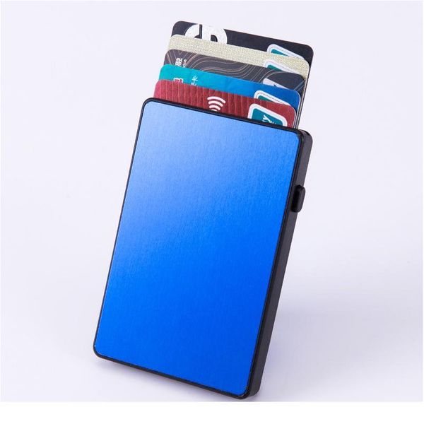 

bycobecy 2020 creativity pop-up fashion rfid card holder metal aluminum ultra-thin card box id jlluyy