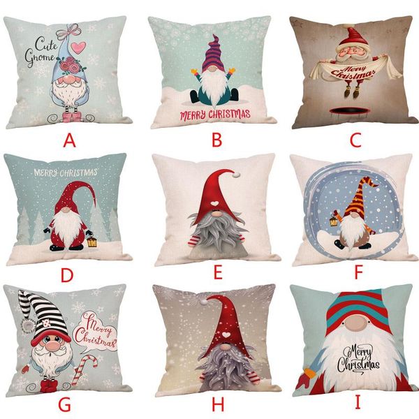

pillow case christmas soft single side santa claus pillowcase decorative cushion cover for sofa waist pillows