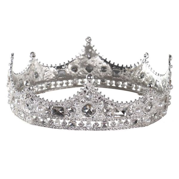 

hair clips & barrettes wedding crown jewelry bridal headpiece woman rhinestones crystal tiaras bride crowns princess birthday accessories, Golden;silver