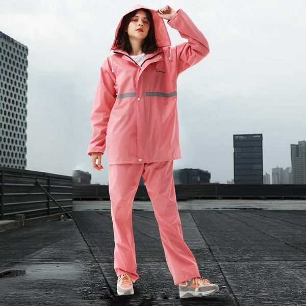 

raincoats reflective cycling single motorcycle waterproof hooded split capa de chuva pra moto rain pants di50yy