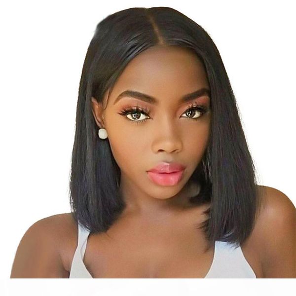 

4x4 bob lace frontal wigs malaysian virgin hair straight lace frontal human hair wigs swiss lace frontal wig pre plucked, Black;brown