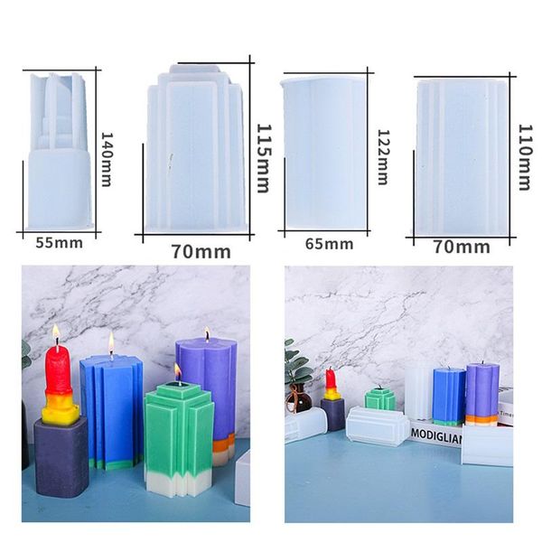 

craft tools candle silicone mold plum blossom lipstick architecture resin mould for home decor