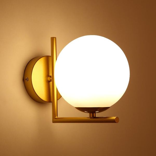 

wall lamp modern gold/black glass bedroom bedside living room indoor home art decoration e27 corridor el lights