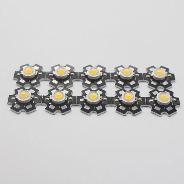 Perle di luce 10PCS 1W 3w Lampade LED ad alta potenza Bianco/caldo 30mil 45mil Chip con dissipatore di calore