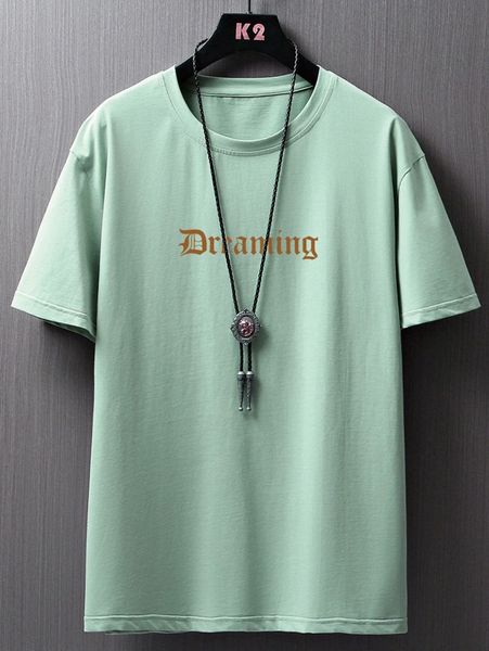 

men letter graphic drop shoulder tee y2po#, White;black