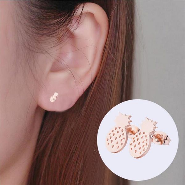 

dangle & chandelier blaike cute sweet fruit pineapple stud earrings for women dainty alloy black/silver/gold/rose gold earring party daily j