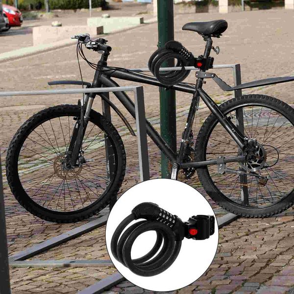 

bike locks anti-theft reflective helmet lock with stretchable cable motorcycle