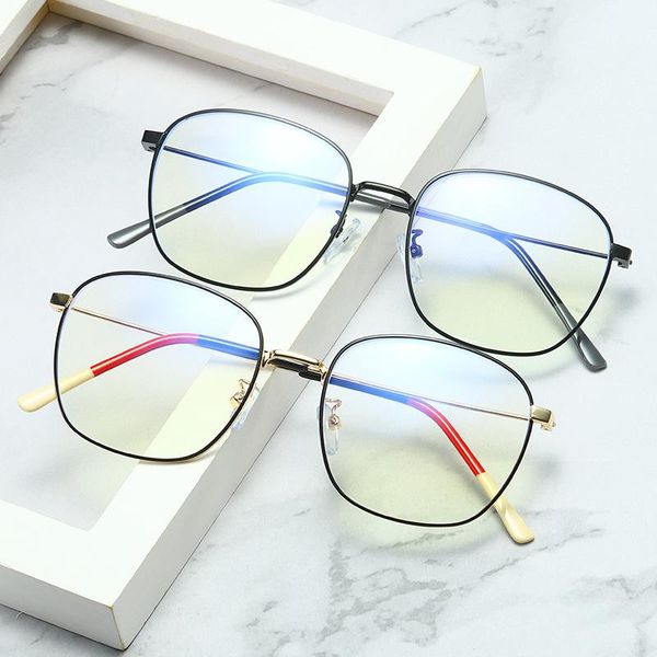 

fashion sunglasses frames uv blocking radiation-resistant eyewear reading glasses uv400 anti blue rays men women computer gaming goggle, Black