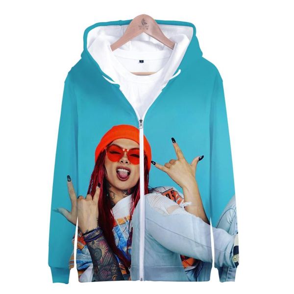 

men's hoodies & sweatshirts snow tha product hoodie 3d zipper sweatshirt women/men long sleeve harajuku streetwear singer fashion cloth, Black