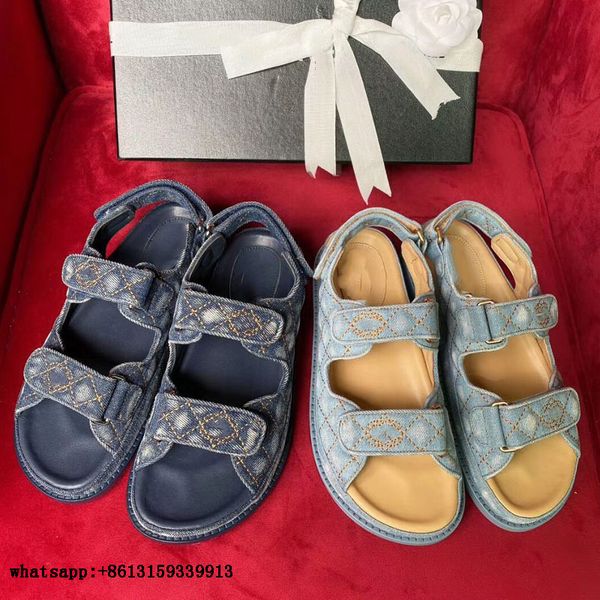 

ladies classic genuine leather rhombus platform velcro sandals 2021 summer new womens fashion flat sandals beach shoes, Black