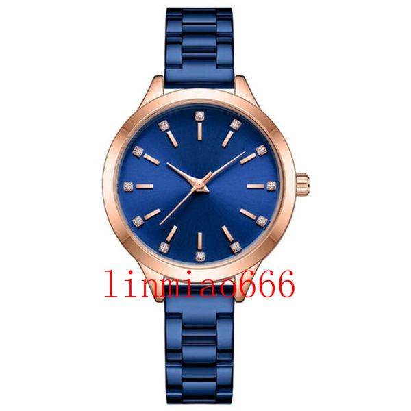 

2021 brand luxury rose gold quartz ladies watch simple, Slivery;brown