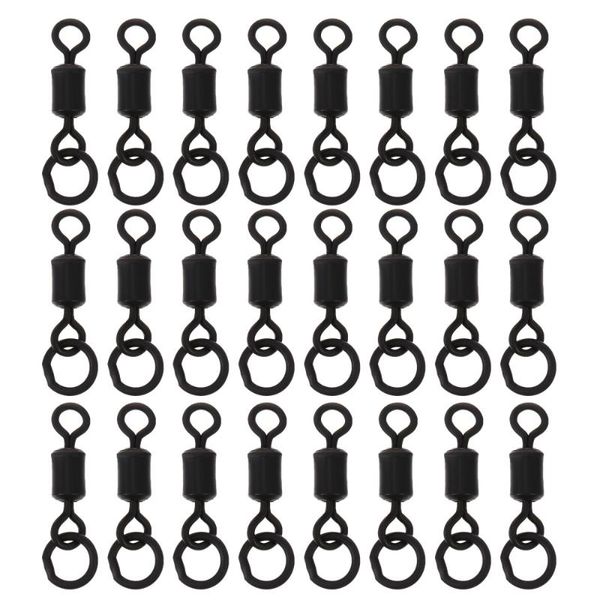 

fishing hooks 25pcs rolling ring swivel hook connectors