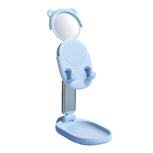 

cell phone mounts & holders 39xd beauty mirror desktablet foldable holder blue/ white/pink universal smartphones for table