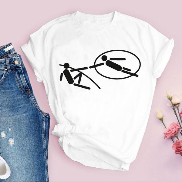 

women's t-shirt women graphic aesthetic funny camisas mujer 90s fashion cartoon print lady tees clothing female t shirt womens, White