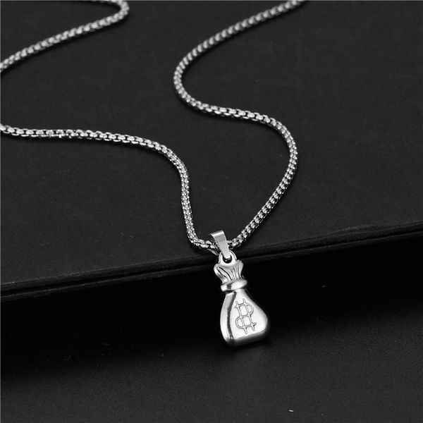 

Pendant Necklaces Stainless Steel Purse Necklace For Women Men Simplicity Clavicle Chain 2021 Trend Punk Hip Hop Jewelery Party Gift, Silver