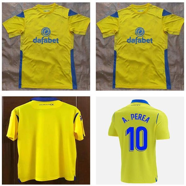 

cadiz 2021 2022 soccer jerseys cf home away a.negredo osmajic a.perea 21 22 football men and kids shirt, Black;yellow