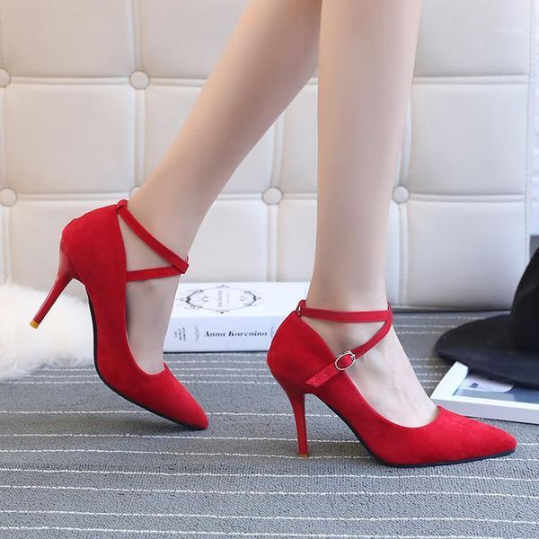 

dress shoes high heels shallow mouth single shoe female scrub red bottom womens fine with fashion woman 1212081, Black