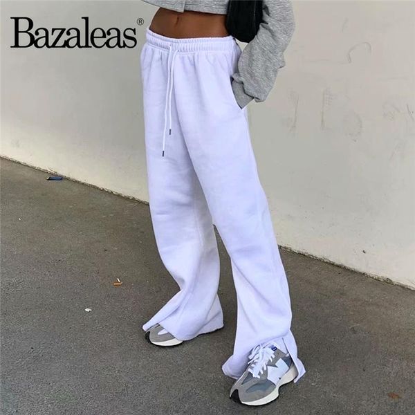 

women's pants & capris fashion split woman harajuku grey mujer pantalones vintage drawstring joggers pocket women 2021 pant, Black;white