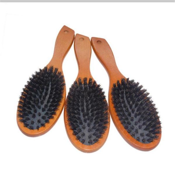 

hair brushes bamboo airbag massage comb quality carbonized solid wood cushion anti-static brush combs for lady, Silver