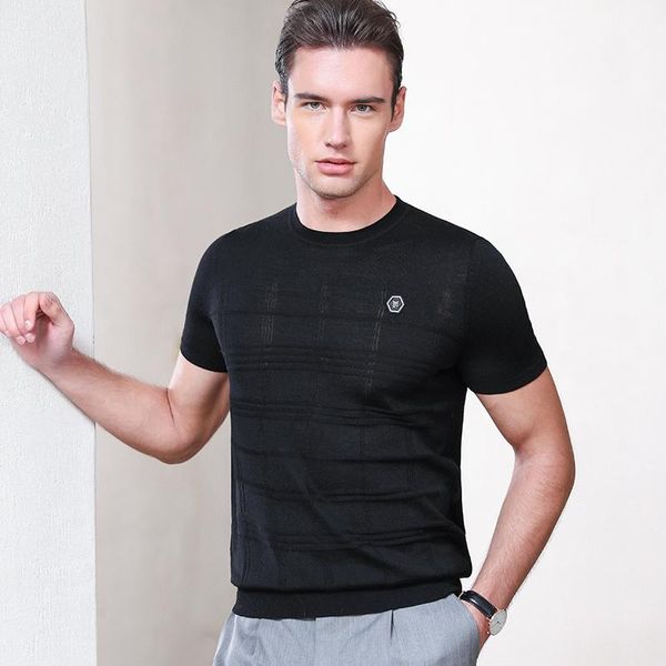 

men's t-shirts zhili classic casual slim fit t-shirt, White;black
