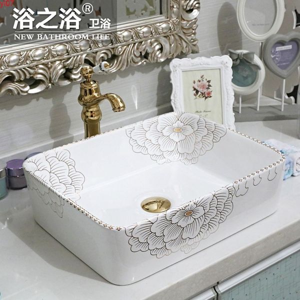 Lavabo da appoggio in ceramica Jingdezhen per bagno di alta qualità