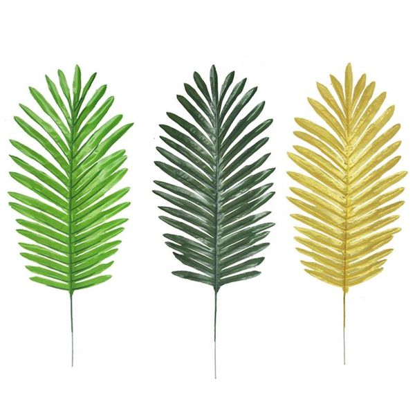 

10pcs/set artificial golden coconut palm leaf plant for home wedding decor