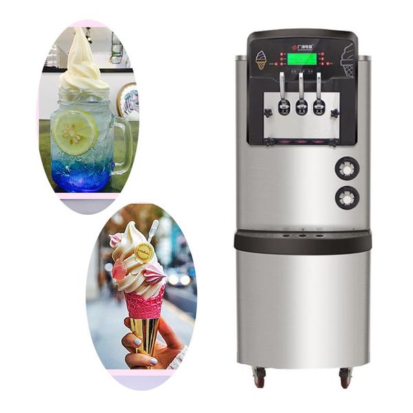 

ice cream making machine 3 flavor soft stainless steel yogurt twist