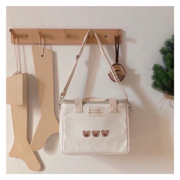 

storage bags bear embroidery thermal insulation mommy bag