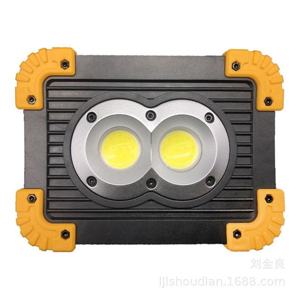 

led outdoor floodlight repair lamp portable lantern nylon 20w bright abs drop resistant 5m portable spotlight led bulbs cob 180Â°