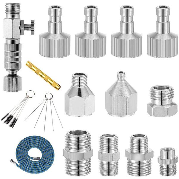 

professional spray guns 16pcs airbrush adapter set, adapter, quick release connector, cleaning tool for air compressor