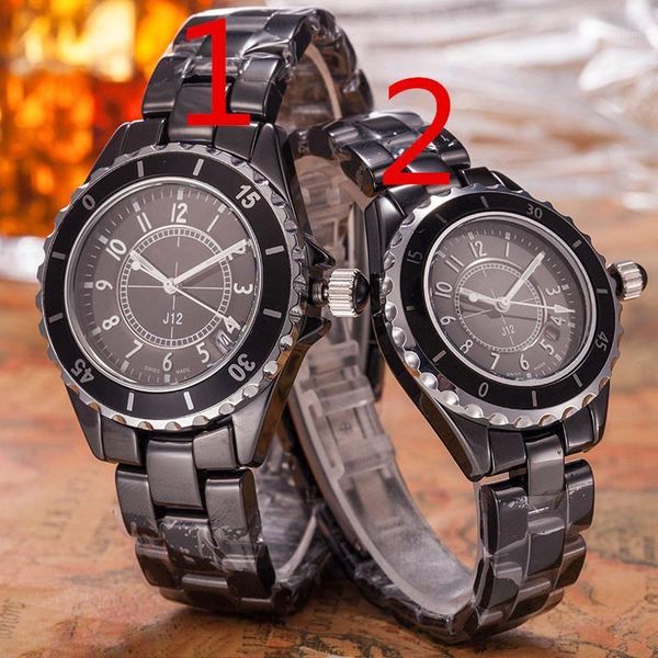 

men women lady couple watch ceramic sports wristwatch black classic vintage watches 33mm 38mm wristwatches, Slivery;brown