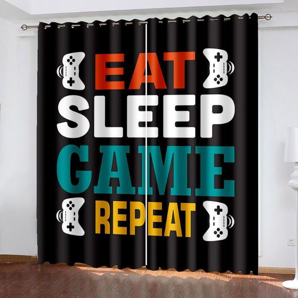 

curtain & drapes custom 3d fabric black game curtains cartoon thickening blackout