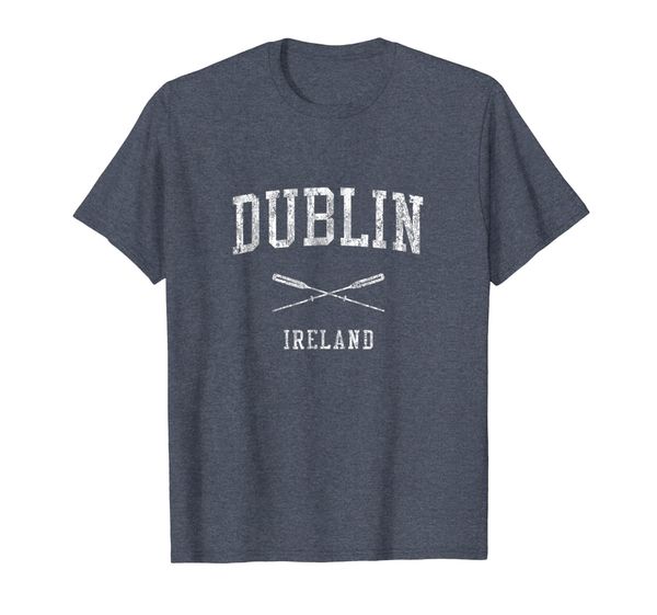 

dublin ireland vintage nautical sports design tee, White;black