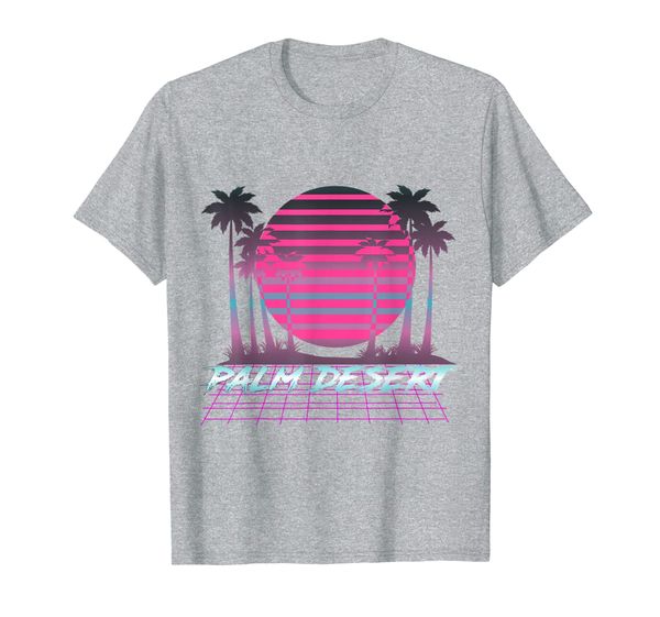 

Palm Desert CA 80s Retro Tree Silhouette Vintage Sunset T-Shirt, Mainly pictures