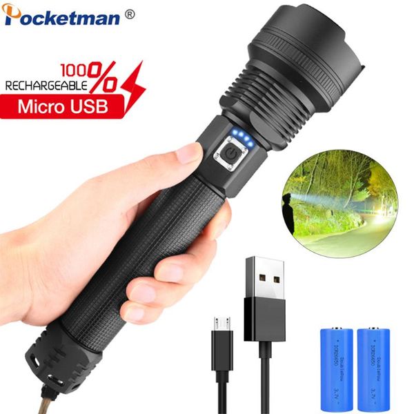 

flashlights torches powerful led xhp70.2 torch usb rechargeable xhp50 zoom with 18650 battery
