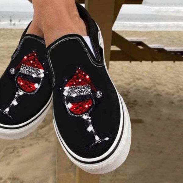 

2021 spring casual canvas flat shoes women fashion print flowers loafers for girl plus size footwear female vulcanized shoes, Black