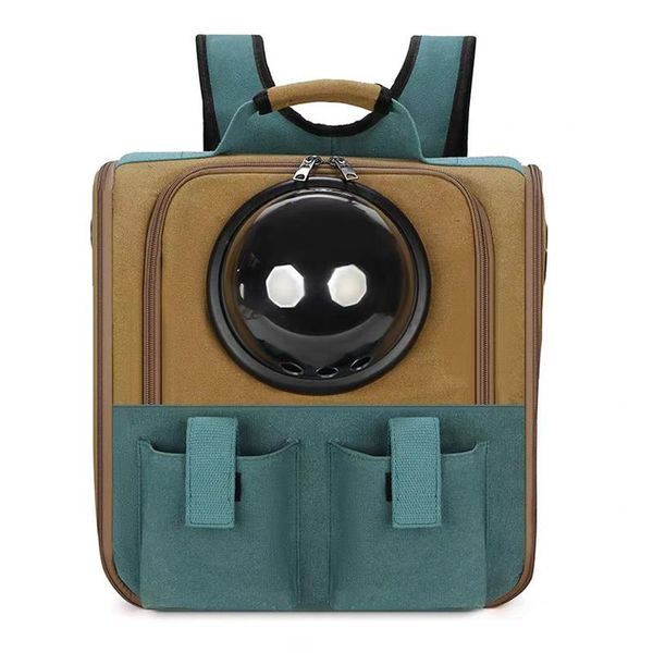 

cat carriers,crates & houses trendy style three-dimensional retro canvas outdoor large space and dog backpack